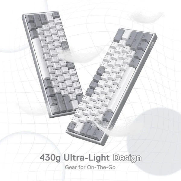 Redragon K617 Fizz 60% RGB Red Switches (White/Gray)