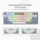 Redragon K617 Fizz 60% RGB Red Switches (White/Gray)