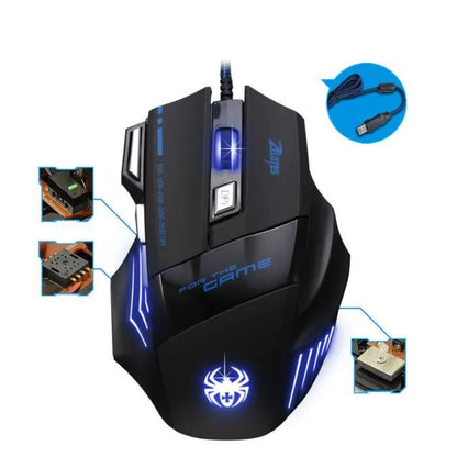 linax Souris Game GM-212, Gaming Mouse RGB Runing Led Light, E-Sport Game DPI Shifting