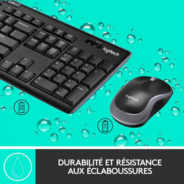 Logitech MK270 - Ensemble Clavier et Souris Sans fil