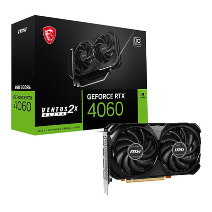 MSI GeForce RTX 4060 VENTUS 2X BLACK OC 8GB GDDR6